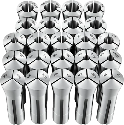 Vevor Collet Set R8 Precision Mill Chuck 23-Piece 1/16