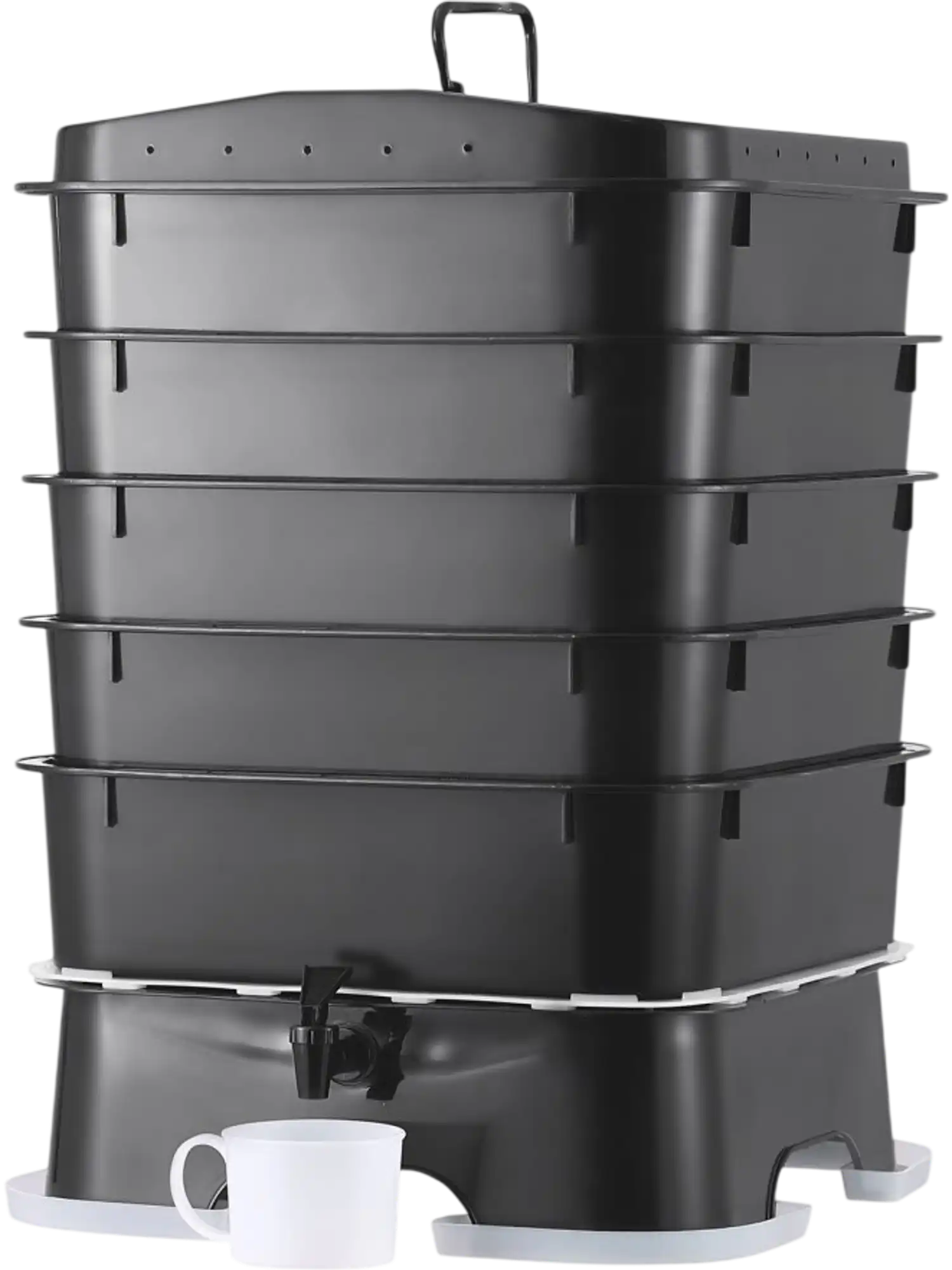 Vevor Worm Composter 50 L 5-Tray Indoor Outdoor Worm Farm Kit New