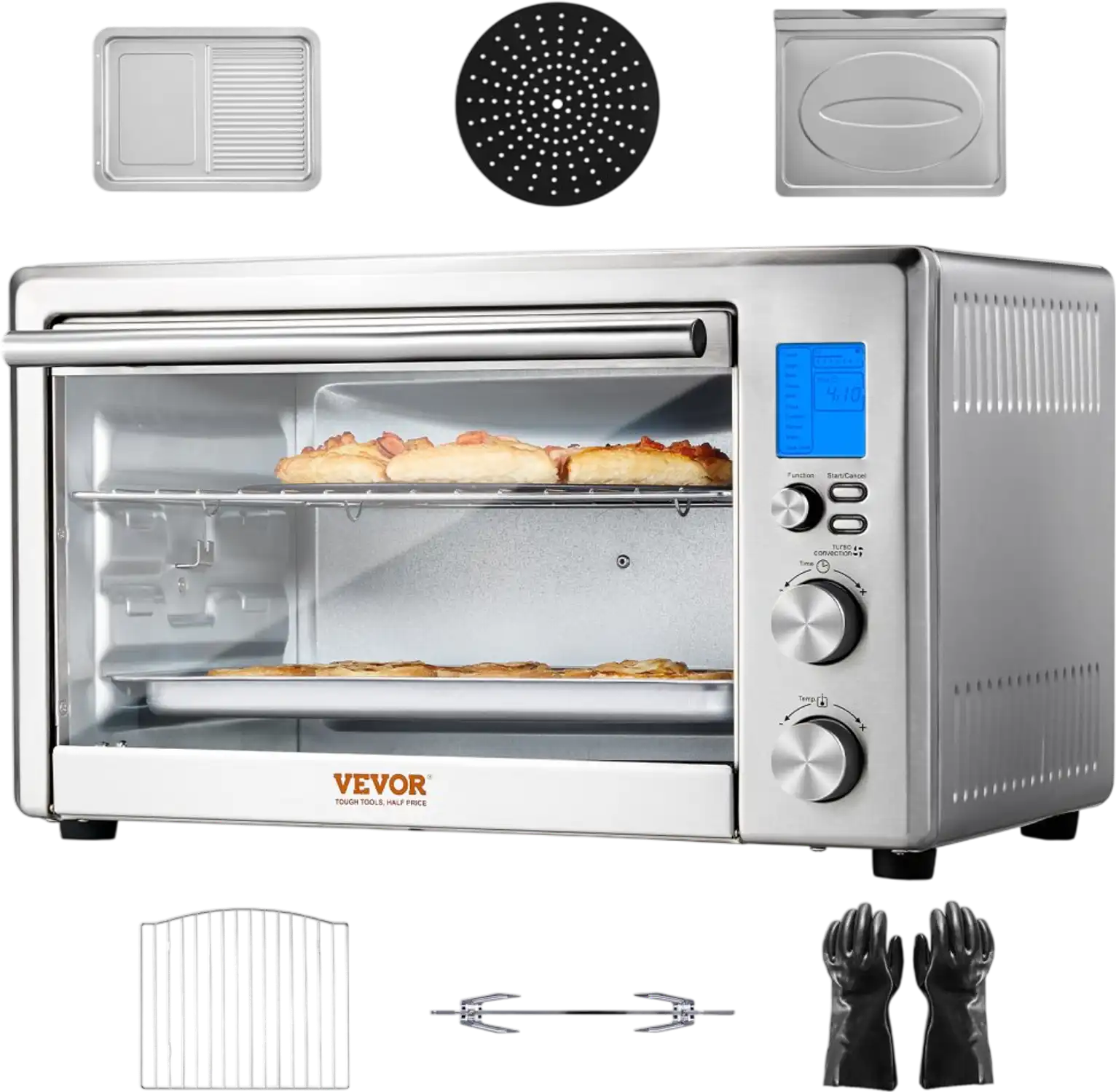 Vevor Convection Oven 10-in-1 28L 1800W Countertop Toaster Baker New