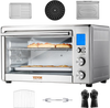 VEVOR 10-IN-1 Convection Oven, 28L/29.6Qt Multifunctional Conventional Oven Countertop, 1800W 4-Tier Toaster with Front Glass Door, with Trays Wire Racks Gloves, Home and Commercial Use