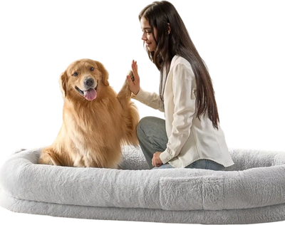 Vevor Human Dog Bed Washable Faux Rabbit Fur Large Human Size Dog Bed New