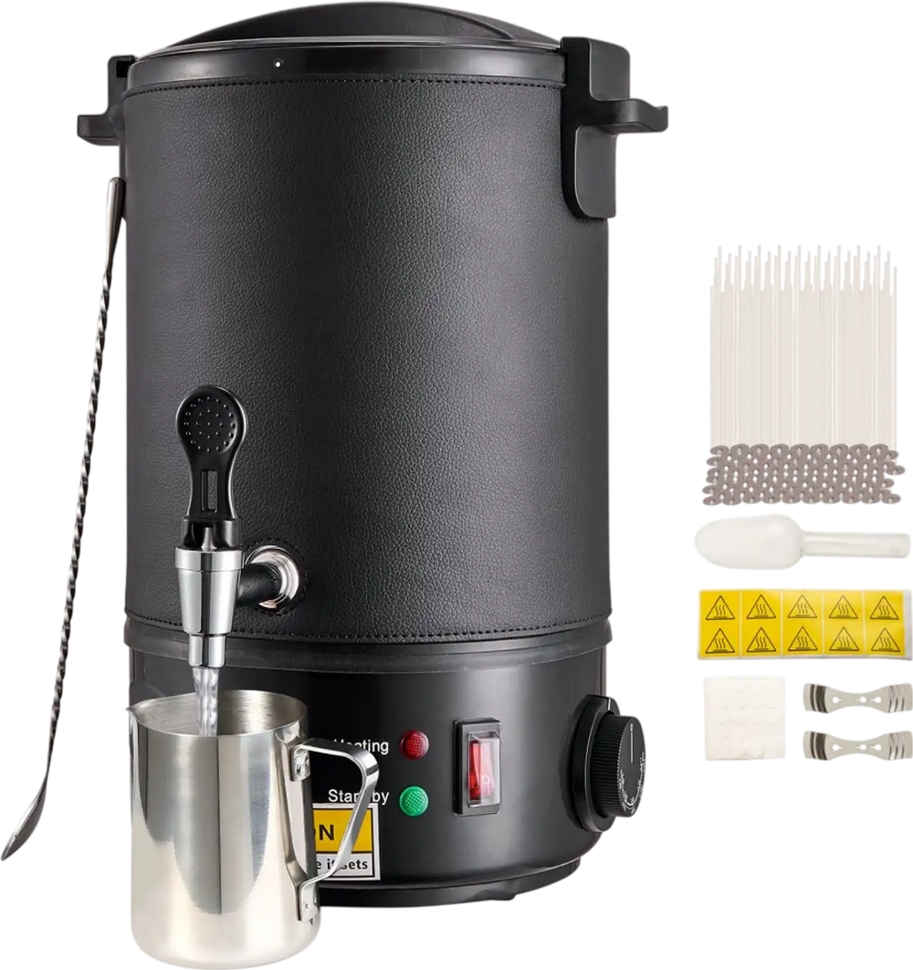 VEVOR Wax Melter for Candle Making, 6.5 Liter Large Electric Wax Melting Pot Easy Pour Spout, 9-level Temperature Control, Easy Clean for Candle Soap Cream Beauty Bulk Production Business or Home