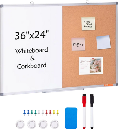 Vevor Whiteboard & Cork Board Combo 36