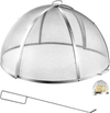 VEVOR Fire Pit Spark Screen, 36 inch Dome, Stainless Steel Mesh Cover Lid, for Outdoor, Patio, Backyard, Camping, Party, with Handles and Poker, High Temperature Tolerant, Help Block Sparks, Silver