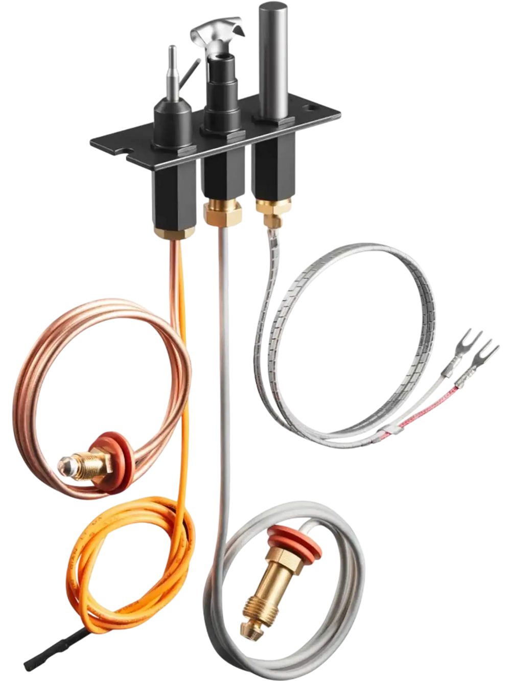 VEVOR Gas Pilot Assembly, OE 485-510A,4021-736,2103-010 Fireplace Gas Pilot Assembly Kit, Natural Gas Ignition Replacement, Compatible with Quadra-Fire, Heat & Glo, Heatilator Models,Black
