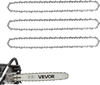 VEVOR Chainsaw Chain 3 Pack 18 Inch 0.325" Pitch 0.058" Gauge 72 Drive Link, Fits VEVOR CN-52G Gas Chainsaw, Forged Alloy Steel, Replacement Saw Chain with Sharp Cutter Teeth, Wear-Resistant Tie Strap