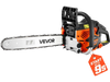 VEVOR Gas Powered Chainsaw 16 Inch 40CC 1.75HP 2 Stroke Engine Gas Chainsaw, for Wood Cutting, Tree Trimming & Land Clearing, Throttle-Synced Choke, Power Chain Saw with Non-Slip Handle & Dual Tanks