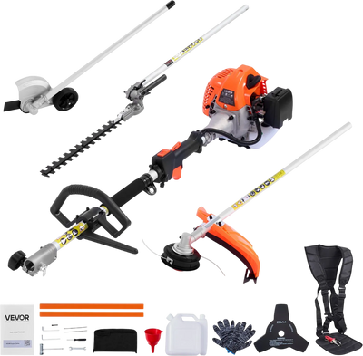 Vevor Gas Hedge Trimmer 26cc 4-in-1 Set with String Edger and Brush Cutter New