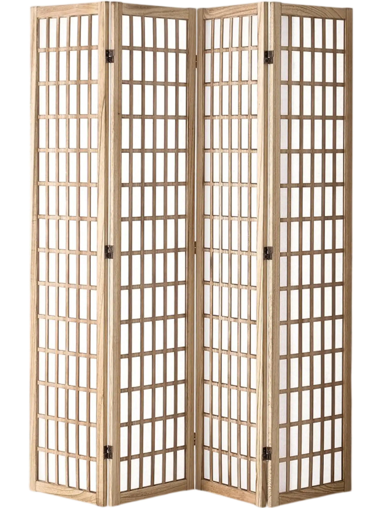Vevor Room Divider 4-Panel Japanese Folding Privacy Screen Natural New