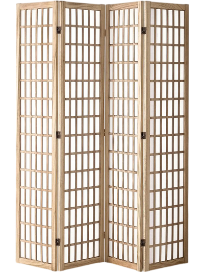 VEVOR Room Divider, 4 Panel Japanese Room Divider, Folding Privacy Screen Indoor, Portable Partition Dividers and Decoration Screens, for Room Separation, Home, Office, Restaurant & Bedroom (Natural)