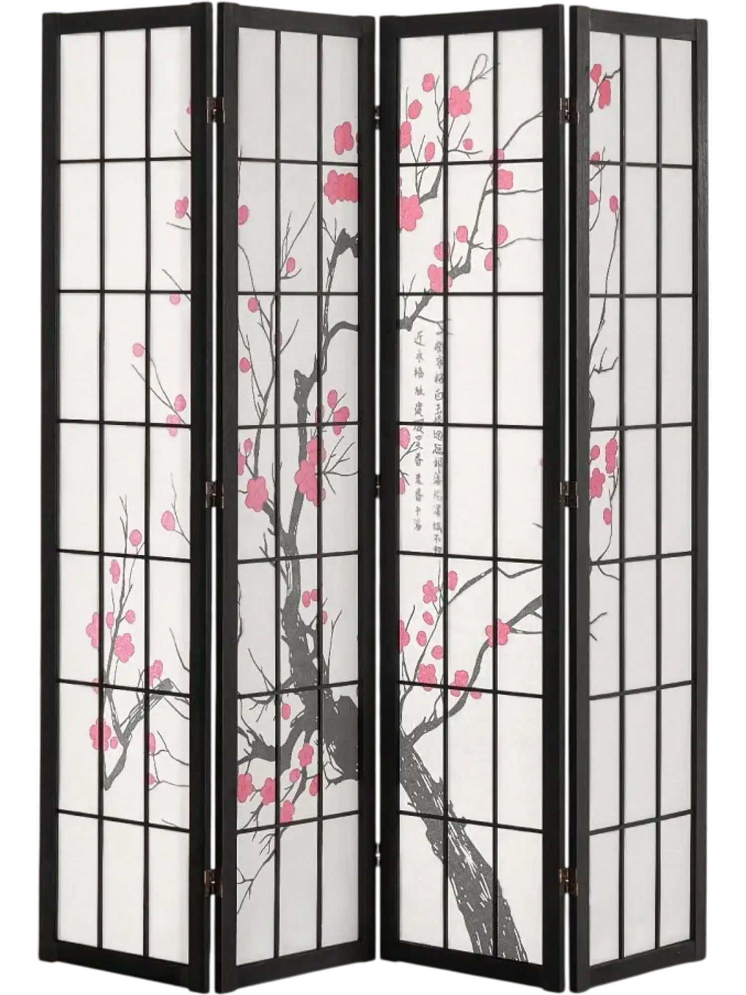Vevor Room Divider Japanese 4-Panel Folding Privacy Screen 64