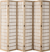 VEVOR Room Divider, 6 Panel Japanese Room Divider, Wood Folding Privacy Screen Indoor, Japanese Partition Dividers Portable Decoration Screens, for Room Separation Home Office Restaurant & Bedroom