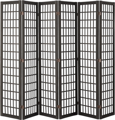 VEVOR Room Divider, 6 Panel Japanese Room Divider, Folding Privacy Screen Indoor, Portable Partition Dividers and Decoration Screens, for Room Separation, Home, Office, Restaurant & Bedroom (Black)
