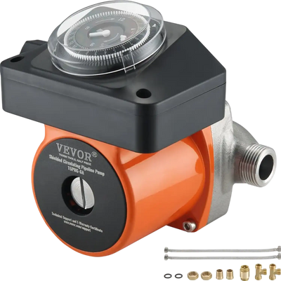 Vevor Recirculating Pump Hot Water Circulator 100W Stainless Steel Head New