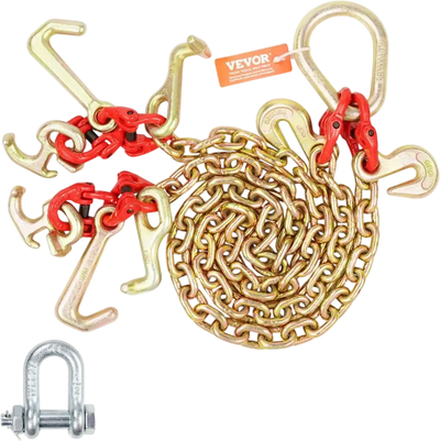 Vevor Tow Chain G80 V Bridle with Hooks 5/16