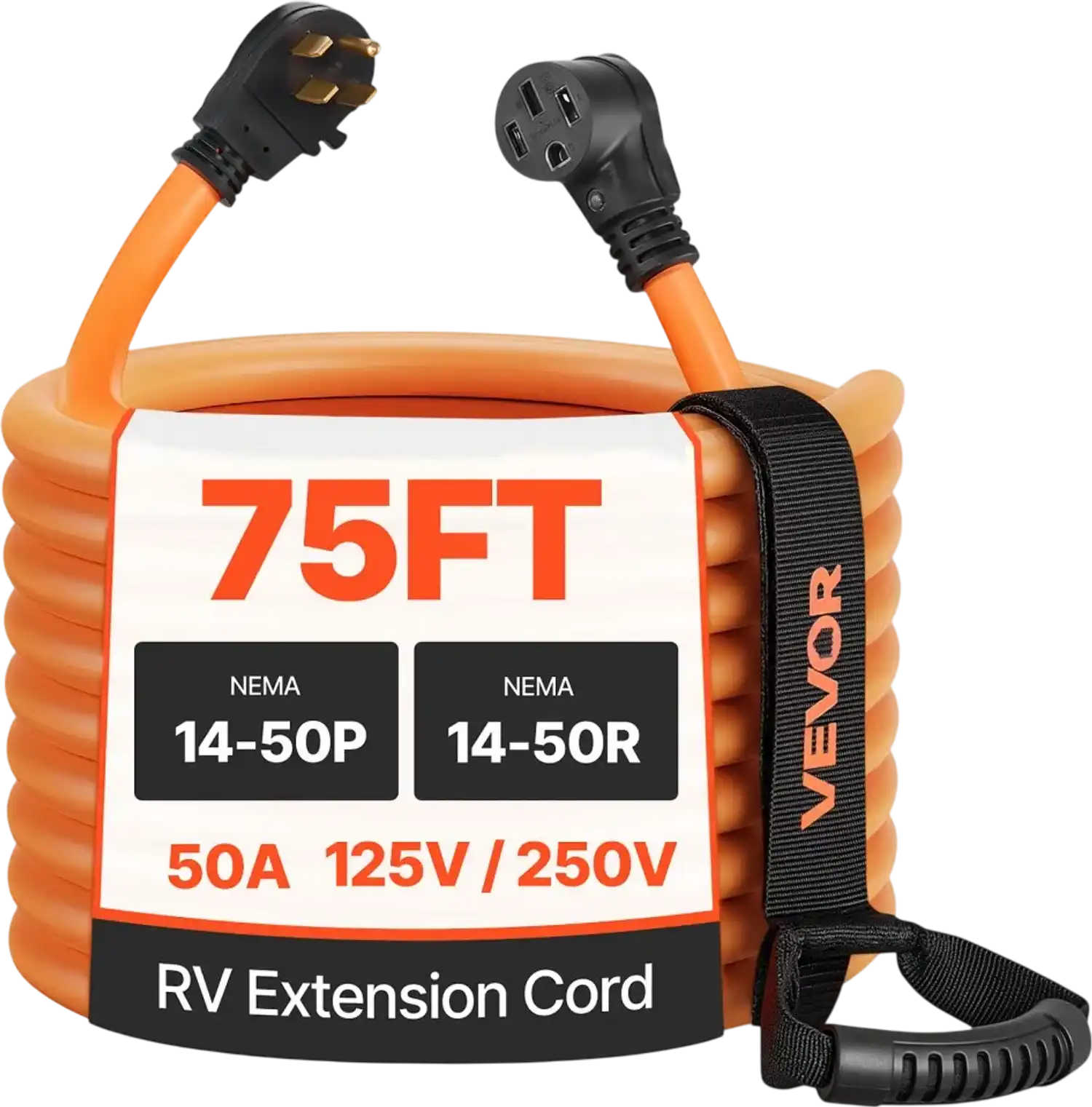 Vevor RV Extension Cord 50A 75' 125V/250V 7500W Heavy Duty for Camper Trailer New