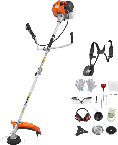 VEVOR Cordless String Trimmer, 43 cc 2-Stroke, Gas Powered Weed Wacker, 17