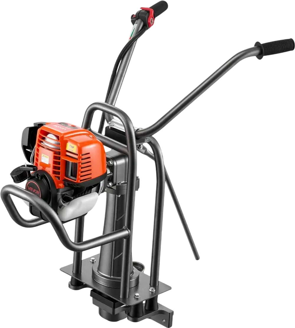 VEVOR Concrete Power Screed Gas-Powered Leveling Machine 1.16HP Engine, 4 Stroke Vibrating Screed, Flexible Shaft Drive, Adjustable Handle, Support Legs for Patio, Driveway, Floor Finishing, Jobsite