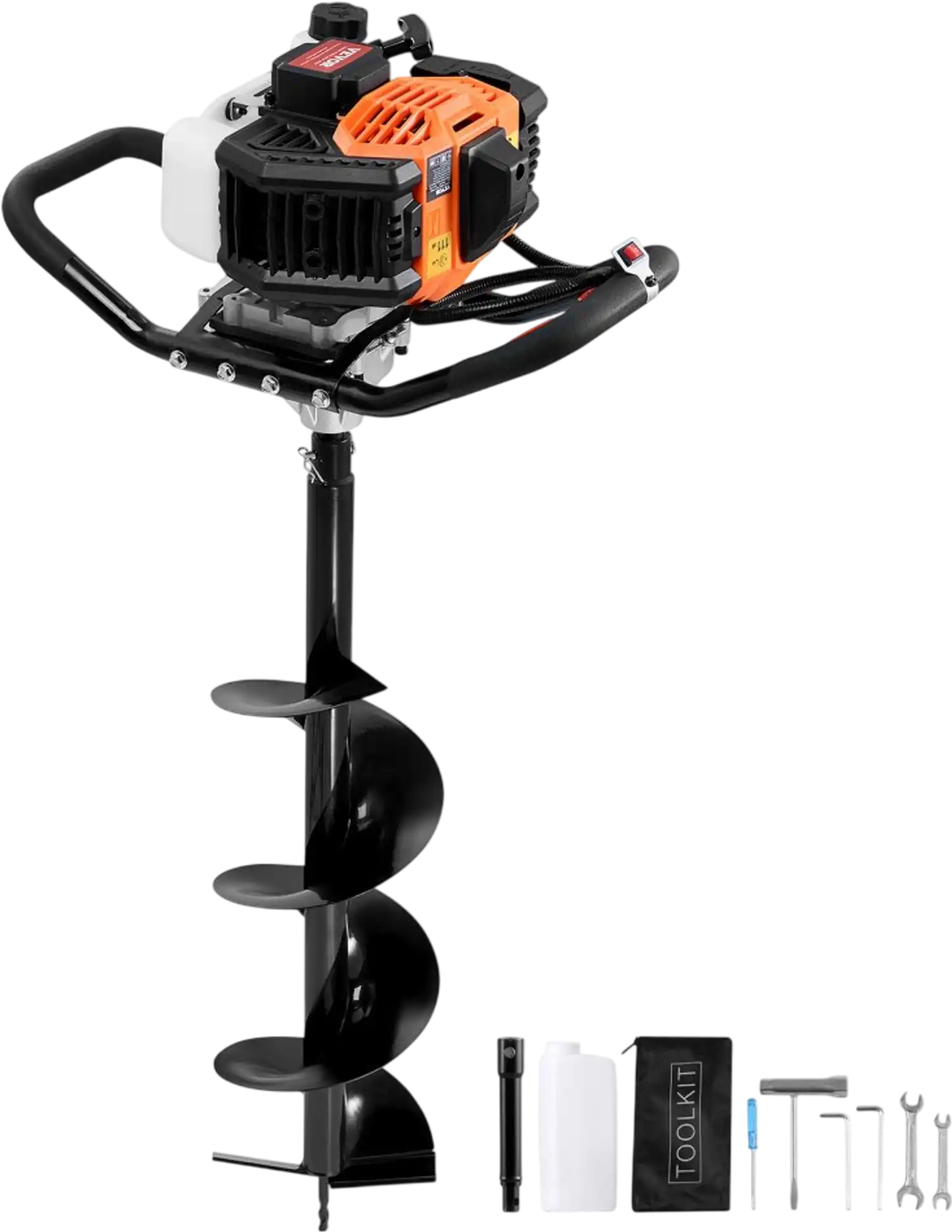 Vevor Post Hole Digger Gas Powered 52cc 1450W Earth Auger New