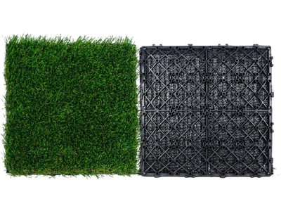 Vevor Artificial Grass Tiles Interlocking Turf Deck Set 18 Pack 12