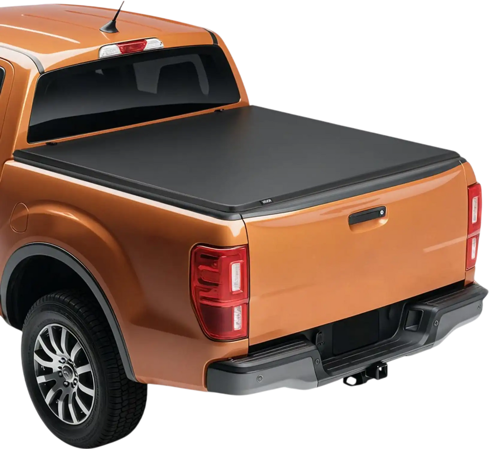 VEVOR Soft Roll-Up Truck Bed Tonneau Cover, Compatible with 2014-2025 Chevy Silverado/GMC Sierra 1500 & 2014-2019 2500 3500 HD, Fits 6.5 ft (6 ft 7 in/79 in) Bed, PVC Tonneau Cover with Aluminum Bars
