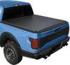 VEVOR Soft Roll-Up Truck Bed Tonneau Cover, Compatible with 2015-2025 Ford F150 Styleside/Fleetside (Not Fit Flareside/Stepside), Fit 6.5 ft (6 ft 7 in/79 in) Bed, PVC Tonneau Cover with Aluminum Bars
