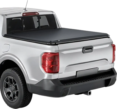 VEVOR Soft Roll-Up Truck Bed Tonneau Cover, Compatible with 2022-2025 Ford Maverick, Fits Styleside 4.5 ft (4 ft 6 in/54 in) Bed, Triple-Layer PVC Tonneau Cover with Three Aluminum Alloy Support Bars
