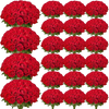 VEVOR Artificial Flowers, 500 pcs Real Looking Red Foam Fake Roses Bulk, Faux Red Bridal Shower with Stems for DIY Wedding Bouquets, Home Centerpieces Arrangements, Party Tables Decorations