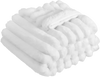 VEVOR Throw Blanket, 50 x 60 Inches / 1270 x 1524 mm, Faux Fur Cozy Throw Blankets, Cute Small Fuzzy Throws, Lightweight Super Soft Bed Blanket, Ideal for Couch, Sofa, Bedroom, White