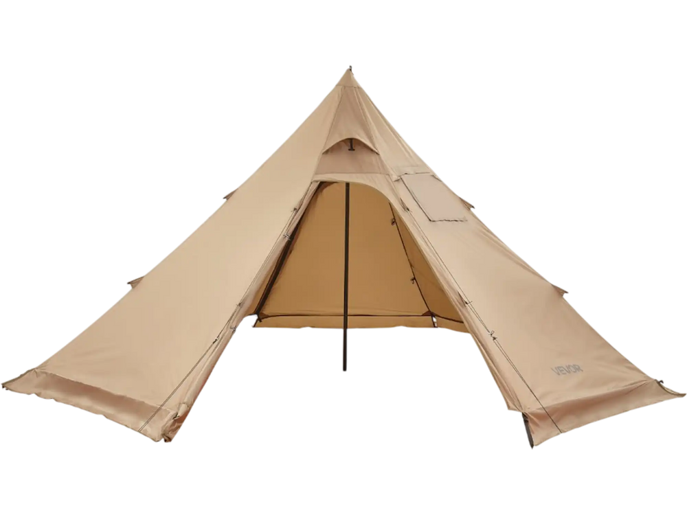 VEVOR Hot Tent for 4 Persons, Portable Winter Tipi Tent with Stove Jack, Waterproof Camping Tents,  Lightweight 4 Season Shelter Tents for Hiking Fishing Backpacking, M Size