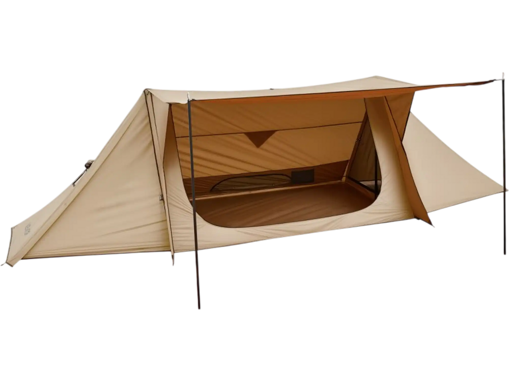 VEVOR Camping Hot Tent, Lightweight Bushcraft Tent with Stove Jack & 2 Tarp Poles, Waterproof Winter Hot Tents Shelters, Portable 4 Season Tents for 2 Persons Hiking Fishing Hunting Backpacking