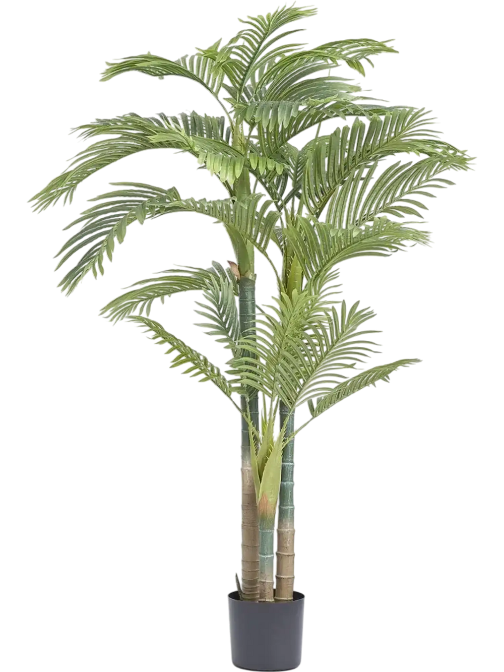 VEVOR Artificial Gold Cane Palm Tree, 6.5 FT Tall Faux Plant, PE Material & Anti-Tip Tilt Protection Low-Maintenance Plant, Lifelike Green Fake Tree for Home Office Warehouse Decor Indoor Outdoor