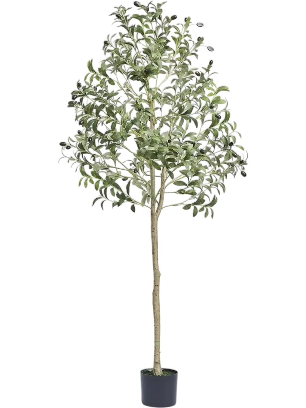 VEVOR Artificial Olive Tree, 5 FT Tall Faux Plant, Secure PE Material & Anti-Tip Tilt Protection Low-Maintenance Plant, Lifelike Green Fake Potted Tree for Home Office Warehouse Decor Indoor Outdoor