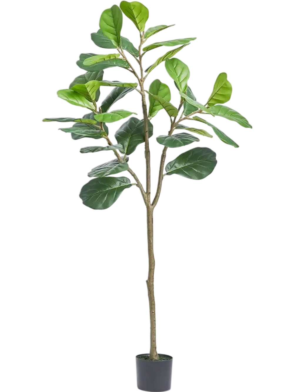 VEVOR Artificial Fiddle Leaf Fig Tree, 5 FT, Secure PE Material & Anti-Tip Tilt Protection Low-Maintenance Faux Plant, Lifelike Green Fake Potted Tree for Home Office Warehouse Decor Indoor Outdoor