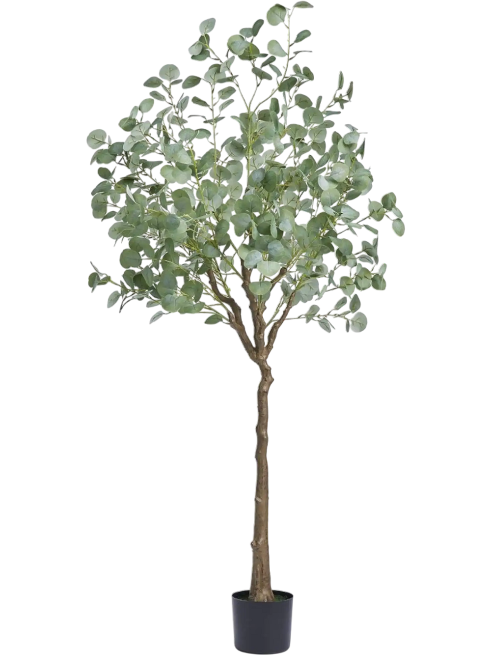 VEVOR Artificial Eucalyptus Tree, 6 FT Tall Faux Plant, Secure PE Material & Anti-Tip Tilt Protection Low-Maintenance Plant, Lifelike Green Fake Potted Tree for Home Office Decor Indoor Outdoor