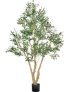 VEVOR 6FT Artificial Olive Tree with Black Pot, Tall Fake Tree with Natural Wood Trunk & Realistic Green Leaves and Fruits, Indoor Faux Plant for Home, Office, Living Room, Corner Decor
