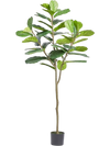 VEVOR Artificial Fiddle Leaf Fig Tree, 6 FT, Secure PE Material & Anti-Tip Tilt Protection Low-Maintenance Faux Plant, Lifelike Green Fake Potted Tree for Home Office Warehouse Decor Indoor Outdoor