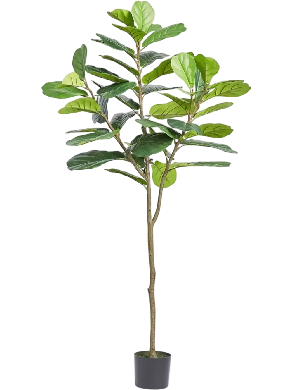 VEVOR Artificial Fiddle Leaf Fig Tree, 6 FT, Secure PE Material & Anti-Tip Tilt Protection Low-Maintenance Faux Plant, Lifelike Green Fake Potted Tree for Home Office Warehouse Decor Indoor Outdoor