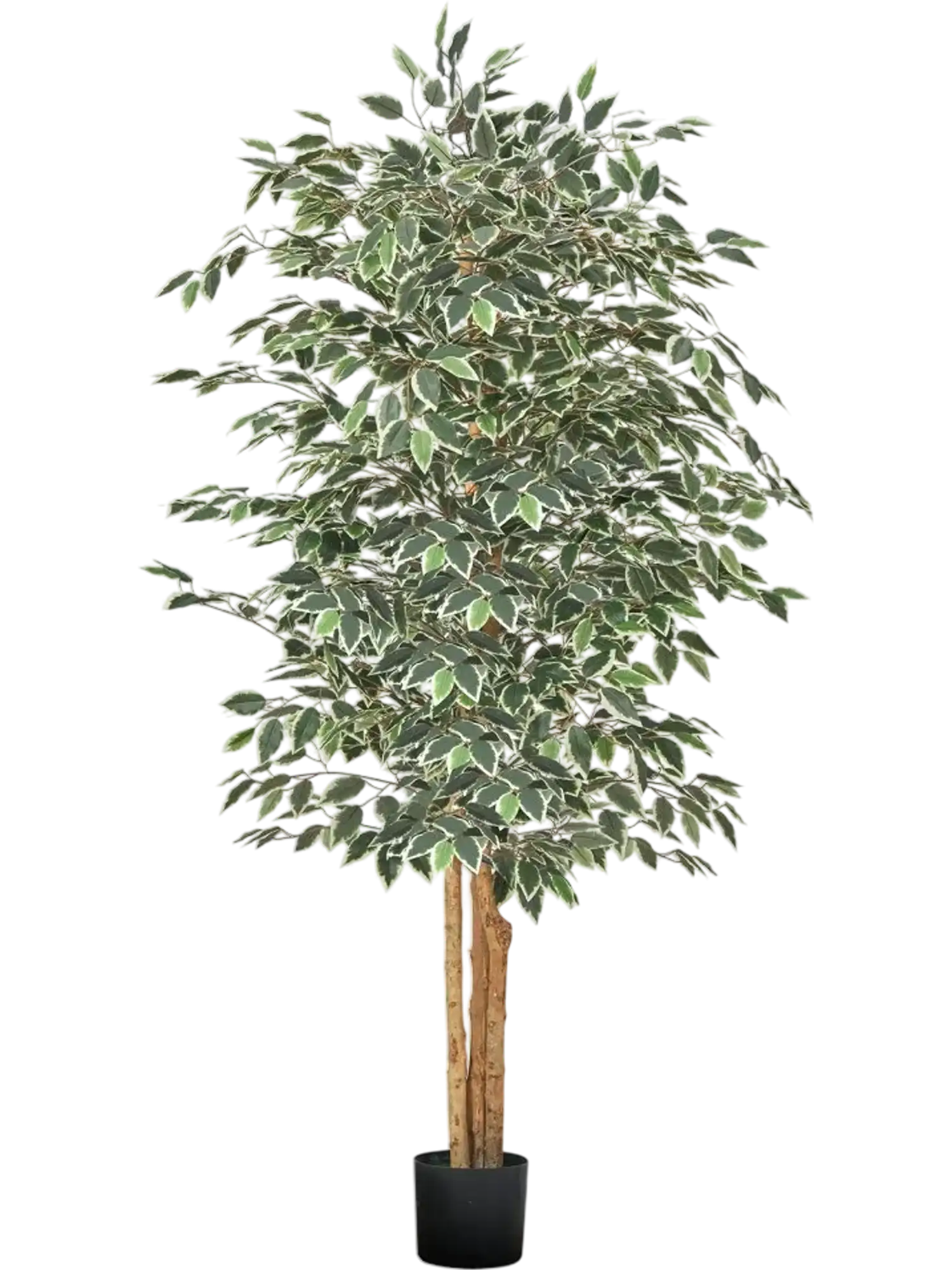 Vevor Artificial Ficus Tree 6' Tall Faux Plant with Black Pot New