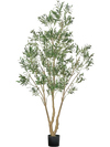 VEVOR 8FT Artificial Olive Tree with Black Pot, Tall Fake Tree with Natural Wood Trunk & Realistic Green Leaves and Fruits, Indoor Faux Plant for Home, Office, Living Room, Corner Decor