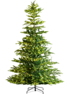 VEVOR Christmas Tree, 7.5ft Prelit Artificial Xmas Tree, Full Holiday Decor Tree with 700 Warm White LED Lights, 1319 Branch Tips, Metal Base for Home Party Office Decoration