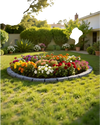 VEVOR Faux Stone Landscape Edging, 46.4 x 2.2 in Realistic Lawn Edging, Flexible Brick-Sized Garden Edging Border with Anchoring Spikes, Fade-Resistant Yard Edging for Driveways Walkway Grey
