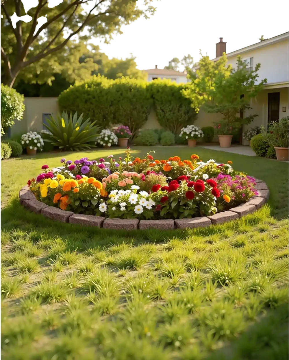 VEVOR Faux Stone Landscape Edging, 46.4 x 2.2 in Realistic Lawn Edging, Flexible Brick-Sized Garden Edging Border with Anchoring Spikes, Fade-Resistant Yard Edging for Driveways Walkway Brown