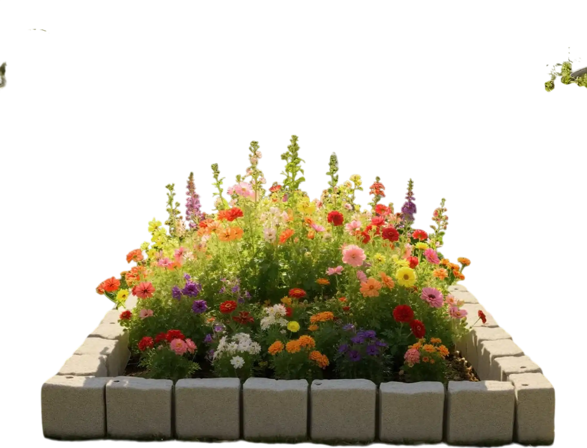 Vevor Faux Stone Landscape Edging 15.5' No-Dig Garden Border Kit Beige New