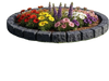 VEVOR Faux Stone Landscape Edging, 46.85" Kit, No Dig Garden Edging Border, Blocks for Lawn, Flower Beds, Yards, 1 Pack Each Section Has 6 Bricks 46.85"L x 3.94"W x 6.1"H, 3 Spikes, Charcoal Black