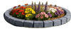 VEVOR Faux Stone Landscape Edging, 15.5 ft Kit, No Dig Garden Edging Border, Blocks for Lawn, Flower Beds, Yards, 4 Pack Each Section Has 6 Bricks 46.85"L x 3.94"W x 6.1"H, 8 Spikes, Sandstone Gray