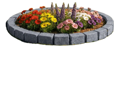 Vevor Landscape Edging Faux Stone No-Dig Garden Border 15.5' Sandstone Gray 4-Pack New