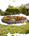 VEVOR Faux Stone Landscape Edging, 46.8 x 3.9 in Realistic Lawn Edging, Flexible Brick-Sized Garden Edging Border with Anchoring Spikes, Fade-Resistant Yard Edging for Driveways Walkway Brown
