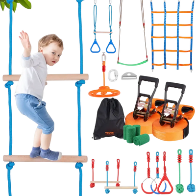 Vevor Ninja Obstacle Course for Kids Outdoor Playset with 12 Obstacles New