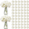 VEVOR Artificial Flowers, 205 pcs Real Looking White Silk Fake Hydrangea Bulk, White Faux Bridal Shower with Stems for DIY Wedding Bouquets, Home Centerpieces Arrangements, Party Tables Decorations